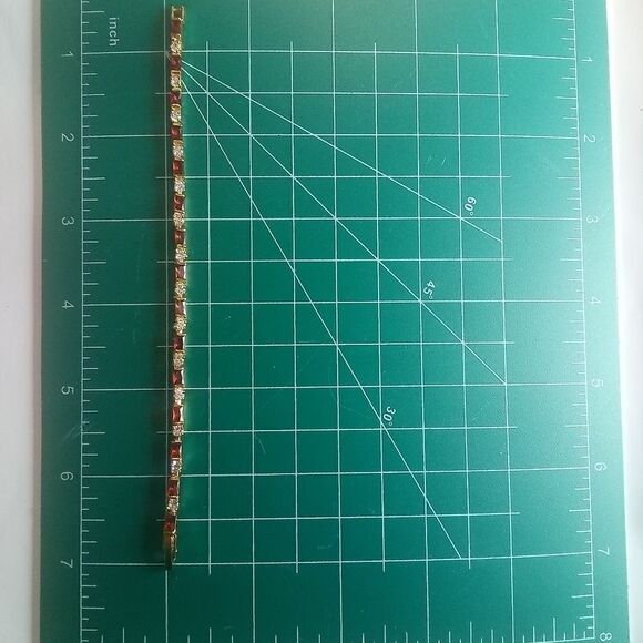 Red & White 30 Ct. Diamond Bracelet 14K Gold on 925 Silver - Picture 7 of 7